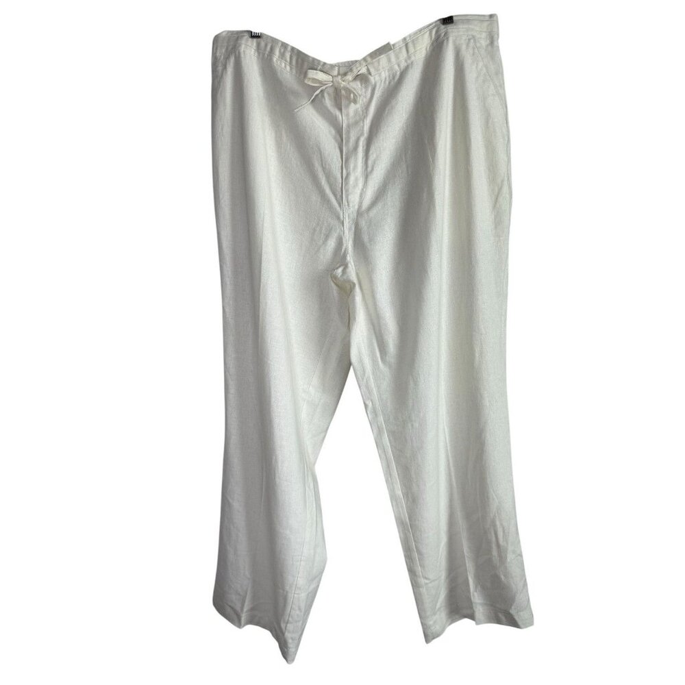 Cubavera White Lightweight Drawstring Men’s Pants